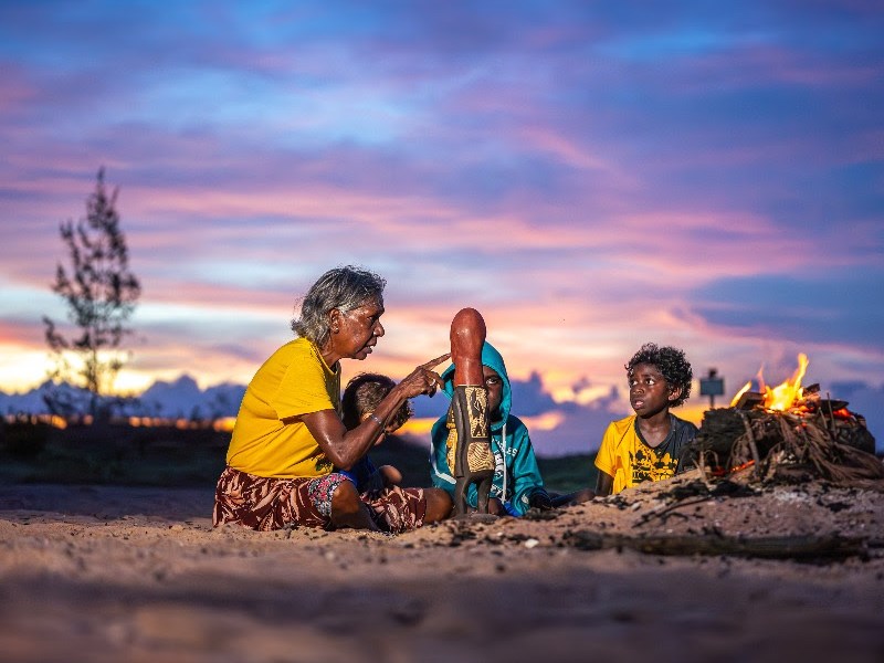 Are you into horror-rock operas? Then Andrew Gurruwiwi Band’s new release “Go To Sleep (The Legend Of Ŋamini Baŋ’ Baŋ’)” is just for you